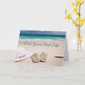 Wenskaart - leef je beste leven kaart (Gele Bloem)