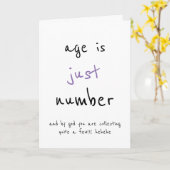 Wenskaart - leeftijd is maar een getal kaart (Gele Bloem)