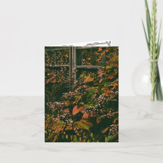 Wenskaart leeg in herfstkleuren bedankkaart (Voorkant)