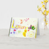 WENSKAART: Lemonade Stand Poster_ Kaart (Gele Bloem)