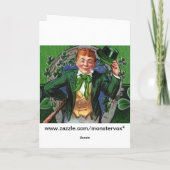 Wenskaart Leprechaun Kaart (Achterkant)