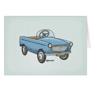 Wenskaart leuke Peugeot 404 vintage
