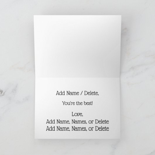 Wenskaart - Liefde, vriendschap, familie Bedankkaart (Binnen)