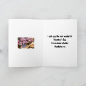 Wenskaart Lila Valentijnsdag voorjaar Kaart (Binnen)