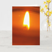 WENSKAART: Lit Candle Kaart (Gele Bloem)