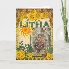 Wenskaart Litha Summer Solstice Pagan Kaart
