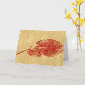 wenskaart "Little Leaf" Kaart (Gele Bloem)