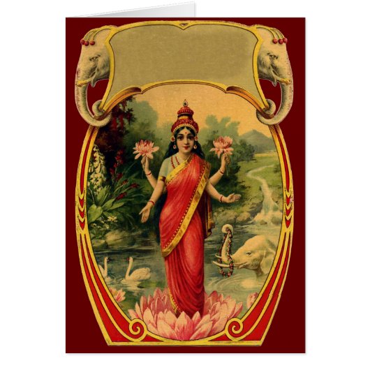  Wenskaart Lotus Flower Lakshmi (Voorkant)
