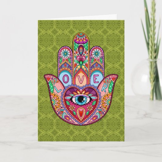 Wenskaart Lover Hamsa Kaart (Voorkant)