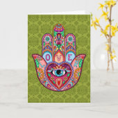 Wenskaart Lover Hamsa Kaart (Gele Bloem)