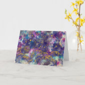 wenskaart "Maan en Sterren" (Gold-ETC) Kaart (Gele Bloem)