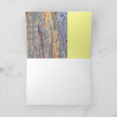 Wenskaart-maan stijgt op boven de bomen kaart (Binnen)