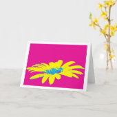 Wenskaart madeliefjes Pop Art Kaart (Gele Bloem)