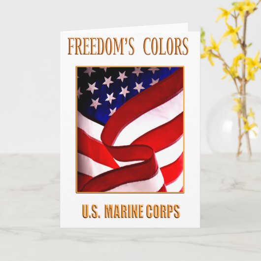 Wenskaart mariene korps kaart (Gele Bloem)