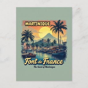 Wenskaart Martinique Fort-de-France Vintage Briefkaart