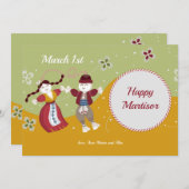 Wenskaart Martisor Dolls (Voorkant / Achterkant)