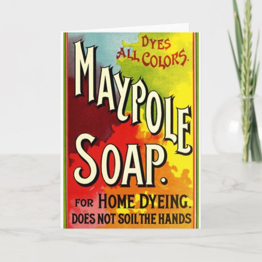 Wenskaart "Maypole Soap Advertisement" Kaart (Voorkant)