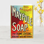 Wenskaart "Maypole Soap Advertisement" Kaart (Gele Bloem)