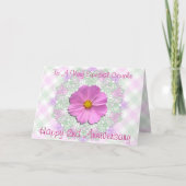 Wenskaart - Med Pink Cosmos - 2e Jubileum Kaart (Voorkant)