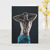 Wenskaart 'Meneer Blauwe Broek' Kaart (Gele Bloem)