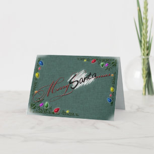 wenskaart "Merry SANTAmas" Feestdagen Kaart