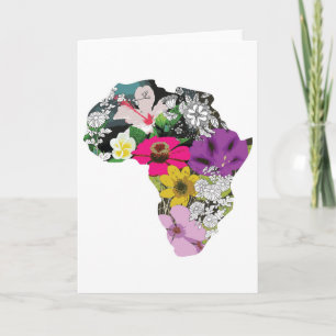 Wenskaart met Afrikaans design Bedankkaart
