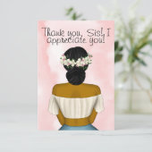 Wenskaart met Afro-Amerikaans Boho-meisje (Staand voorkant)