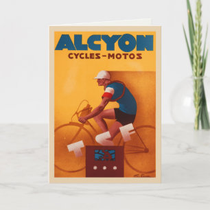 Wenskaart met  Alcyon Fiets Poster Kaart