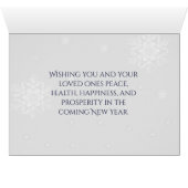 Wenskaart met blauwe rendieren (Binenzijde Horizontaal (Onderkant))