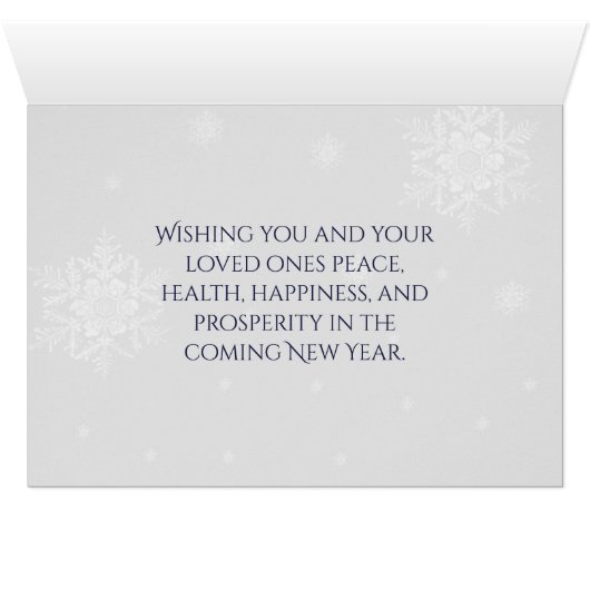 Wenskaart met blauwe rendieren (Binenzijde Horizontaal (Onderkant))