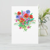 wenskaart met bloemen kaart (Staand voorkant)