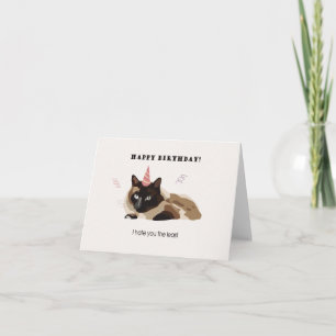 Wenskaart met boze kat kaart