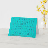 Wenskaart met brailleschrift kaart (Gele Bloem)