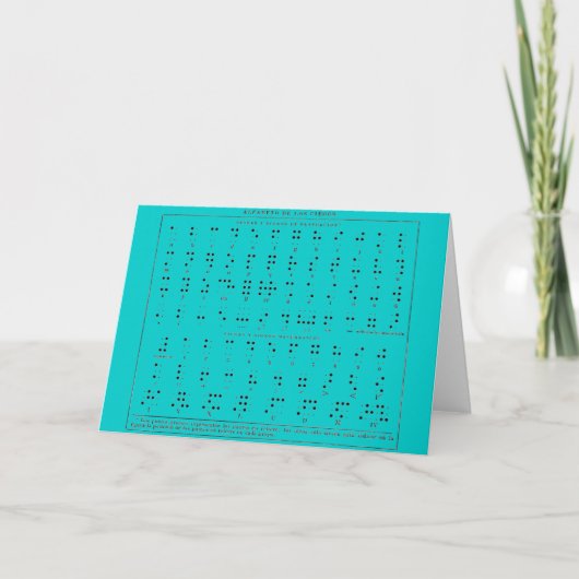 Wenskaart met brailleschrift kaart (Voorkant)