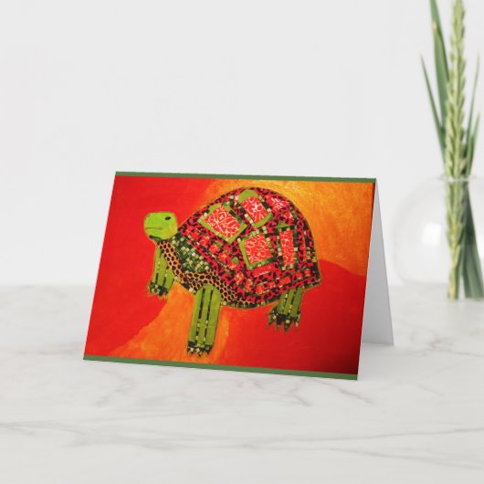 Wenskaart met Bright Turtle Kaart (Voorkant)