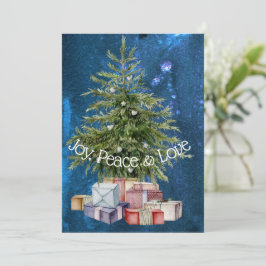 Wenskaart met Cadeaus en bomen Kaart