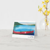 Wenskaart met Canoe Kaart (Gele Bloem)