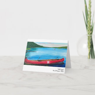 Wenskaart met Canoe Kaart