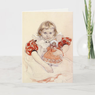 Wenskaart met Carl Larsson schilderij Kaart