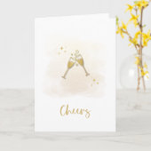 Wenskaart met Cheers Kaart (Gele Bloem)