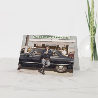 Wenskaart met Cool  Cop Illustration Kaart