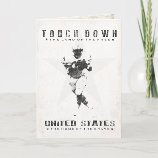 Wenskaart met Cool Football Print Kaart (Voorkant)