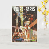 Wenskaart met de Druk van het Art deco van jaren Kaart (Gele Bloem)