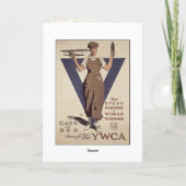 Wenskaart met de Druk van het Poster van de WO.II- Kaart (Achterkant)