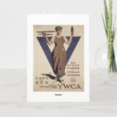 Wenskaart met de Druk van het Poster van de WO.II- Kaart (Achterkant)