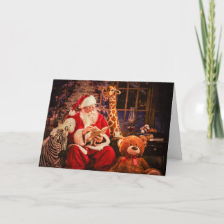 Wenskaart met de Kerstman Feestdagen Kaart