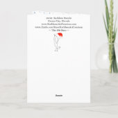 Wenskaart met de kerstoude rode kruis feestdagen kaart (Achterkant)