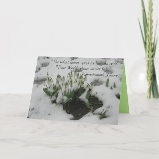 Wenskaart met doordachte quote kaart (Voorkant)