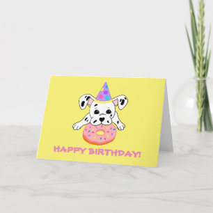 Wenskaart met een malle Dalmatische pup met een do Kaart