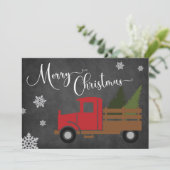  Wenskaart met een rode kerstboom Feestdagenkaart (Staand voorkant)